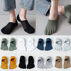 Mens Comfy Five Toe Socks Summer Autumn Boat Sock Breathable Cotton Short Socks^