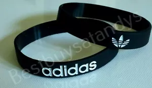 Adidas Sports 3D Silicone Wristband Baller Bands Bracelets With Logo - Picture 1 of 21