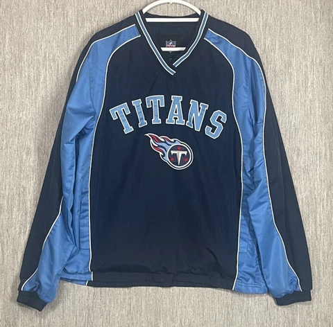 Tennessee Titans Jacket Men Small Blue NFL Football Pullover Windbreaker Cover