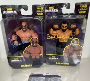Barbarian Warlord Big Rubber Guys Major Wrestling Figure Podcast SIGNED JSA New - Picture 1 of 6