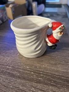 Vintage Weihnachtsmann Tasse Fitz And Floyd Weihnachtsmann Henkel - Bild 1 von 5