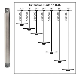 Kichler Fan Down Rod 1.00 OD X 48.00, Coffee Mocha - 360004CMO - Picture 1 of 1