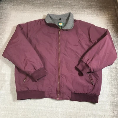 Vintage Cabela Jacket  Mens 2XL XXL Tall Full ZIp Lined Purple Polartec Casual - Image 1 of 4