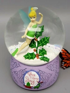 Disney Tinkerbell Musical Snow Globe Deck the Halls Christmas - Picture 1 of 10