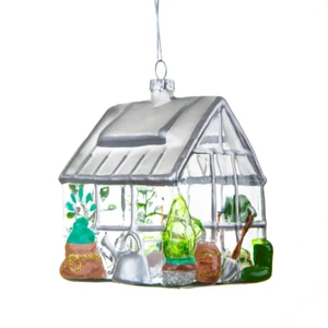 Christmas Tree Baubles Hanging Decorations-Greenhouse Shaped Bauble - Picture 1 of 1