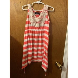 Btween Striped Casual Dress Size 7 Girls Y2K Retro 90s Summer - Picture 1 of 4