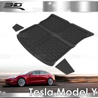 3D MAXpider Fit 2020 Tesla Model Y Kagu Black Upper Rear Cross Fold Cargo Liner