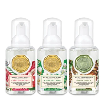 Michel Design Works - Christmas Mini Foaming Hand Soap Set 3 Mini Set 140ml each - Image 1 of 3