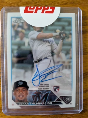 2023 Topps Chrome #RA-JE Jerar Encarnacion On Card Auto RC - Miami Marlins! - Image 1 of 2