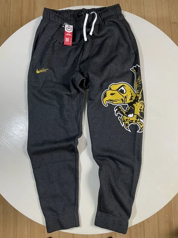 NEW NIKE NCAA IOWA HAWKEYES Gray Fleece Sweatpants NWT DS Adult Unisex MEDIUM M Cover