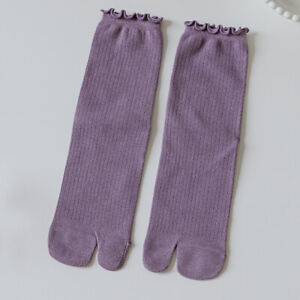 5 Pairs Tabi Socks Split Sandals Two Toe Flip Flop Ankle-High Sport Socks Soft