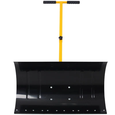 Snow Shovel Pusher Adjustable Angle Handle Snow Removal Tool 29" Blade 10" Wheel - Image 1 of 4