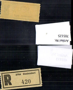 705125 Einschreibezettel Rekozettel R-Zettel Glaubendorf - Bild 1 von 1