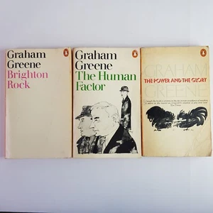 Graham Greene Novels 3 Pack Bundle Brighton Rock Human Factor 1971 Paperback - Picture 1 of 9