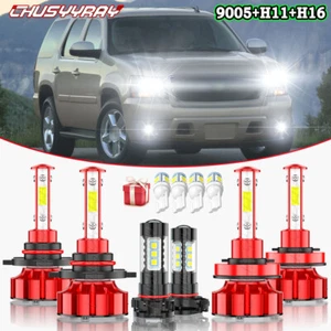For Chevrolet Tahoe 2007-2014 6X LED Headlight Hi/Lo Beam + Fog Light Bulbs Kit - Picture 1 of 23