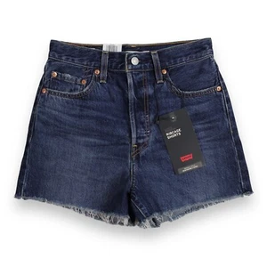 Levi’s Premium Ribcage Cut Off Shorts, Size 27, Dark Wash - Picture 1 of 8
