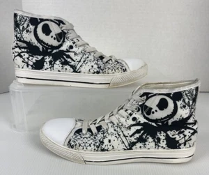JACK SKELLINGTON Canvas High Top Sneakers Womens 9 Mens 7 Nightmare Before Xmas - Picture 1 of 8
