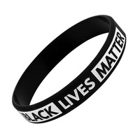 Black Lives Matter Wristband - Debossed Silicone Awareness Wrist Band Bracelet