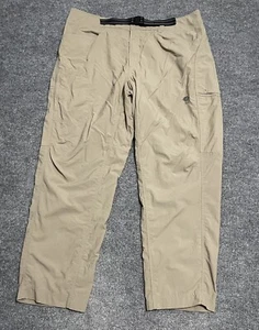 Mountain HardWear Mens Nylon Pants XL Tan Khaki Belted Outdoor Hike Trail  * - Picture 1 of 10