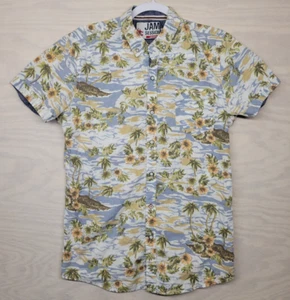 Jam Session Herren Gr. Medium Hawaii Camp Hemd Blumen Kurzarm Slim Fit - Bild 1 von 9