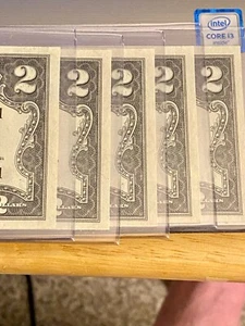 1976 $2 Bills lot 5 Sequential START K00408451* All Star Notes UNC Very Crisp - Picture 1 of 10