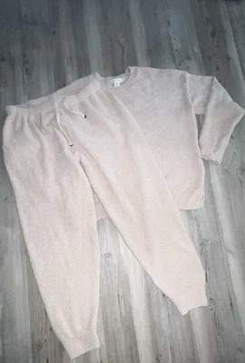 Cupcakes And Cashmere Fleece Teddy Lounge Set Beige Cream Women’s Size XL Pjs - Image 1 of 4