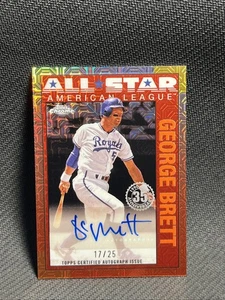 2025 Topps Series 2 GEORGE BRETT 1990 Chrome ALL-STAR ORANGE AUTO 17/25 ROYALS - Picture 1 of 4