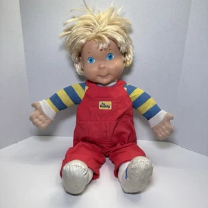 Vtg My Buddy Doll Playskool 22" Boy Doll Blonde Hair Blue Eyes W/hat outfit - Picture 1 of 5