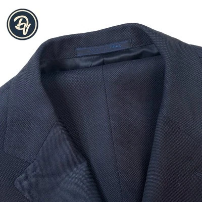 Mens 44 R ISAIA Navy Blue Micro Knit Patch Pocket Super 110's Wool Suit Italy - Image 1 of 4