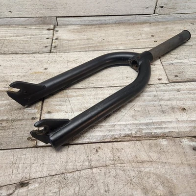 1990s Black BMX Fork 1 1/8 Threadless 20" Mid School BMX 6" Steer 3/8 Drop Out - Image 1 of 4