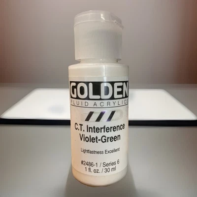 GOLDEN - Fluid Acrylics - C.T. Interference Violet/Green #2486-1 - 1oz - Image 1 of 2