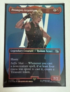 Magic the Gathering: Prompto Argentum (Borderless) (Foil) Final Fantasy Foil NM - Picture 1 of 2