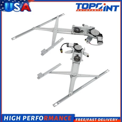 2PC Power Window Regulator For Jeep Grand Cherokee ZJ 1993-1998 with Motor Front - Image 1 of 4