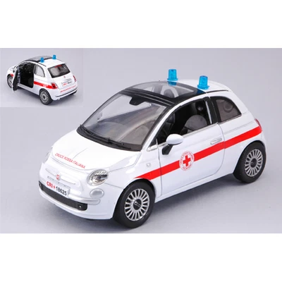 FIAT NUOVA 500 2007 CROCE ROSSA ITALIANA 1:24 New Ray Forze dell'Ordine Modellin - Immagine 1 di 3