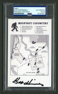 Bob Heironimus signiertes Foto (PSA) Patterson-Gimlin Film berühmter Bigfoot-Schwindel - Bild 1 von 2