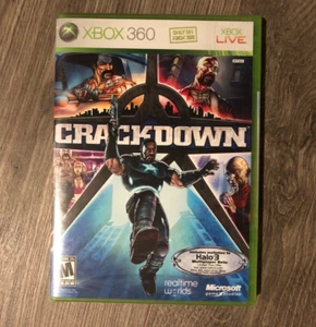NEW SEALED Crackdown Microsoft Xbox 360 2007 US 1st Print DNSB w/ HALO 3 BETA - Picture 1 of 8
