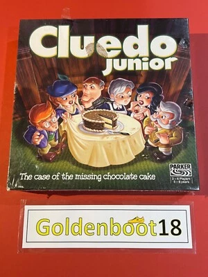 CLUEDO JUNIOR THE CASE OF THE MISSING CHOCOLATE CAKE BOARD GAME NEW DAMAGED BOX - Image 1 of 4