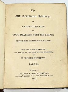 Alttestamentliche Geschichte oder zusammenhängende Sicht auf Göttergeschäfte Teil III Buch 1847 - Bild 1 von 12