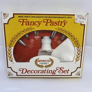 🎀ATECO Vintage Fancy Pastry Cake Decorating 6pc Basic Designs Set NEW IN BOX!!! - Picture 1 of 4