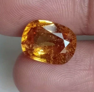 Original Top Rare Hessonite Garnet 6.58 CT Genune Mozambique Cut Loose Gemstone - Bild 1 von 4