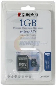 Kingston SDC/1GBKR 1GB MicroSD Flash Card - Picture 1 of 3