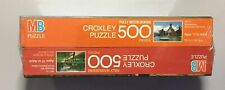 Lot of 2 MB Croxley Puzzle 500 Piece Jigsaw Puzzles Vintage 1990