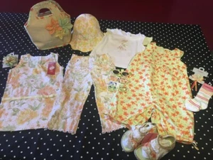 Vtg Gymboree Wildflower Fields romper pants dress top hat shoes hair purse 24 2T - Picture 1 of 11