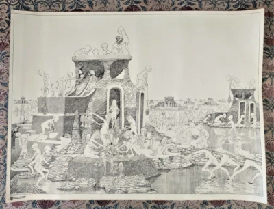 Cartaz RARO Peter Kimack Key Mack Estudos Hieroglíficos Emocionais Parte 1 - 1966 - Imagem 1 de 4