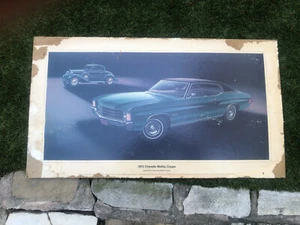 1972 Chevrolet Chevelle Malibu Coupe Showroom Poster w 1933 Chevy  - Bild 1 von 2