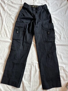 Tactical Pants Mens 30 Navy Blue Cargo Pocket Workwear EMT Rip Stop Outdoor - Picture 1 of 13