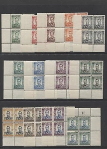 SOUTHERN RHODESIA - 1937 SET IN CORNER BLOCKS M/UM SG.40-52. (REF.C17) - Picture 1 of 1