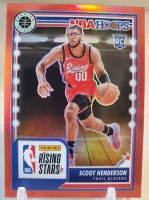 2024 NBA Hoops Premium SCOOT HENDERSON Rookie Red Prizm Card #280 BLAZERS #/275 - Image 1 of 2