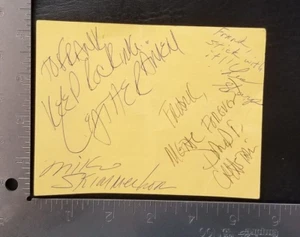(DAVID T) CHASTAIN - VINTAGE 1980's CONCERT CARD SIGNED BY BAND AFTER THE SHOW - Picture 1 of 2