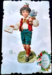 N°790/241 1 Carte Postale Ancienne Découpis Chromo Ecrite - Foto 1 di 2